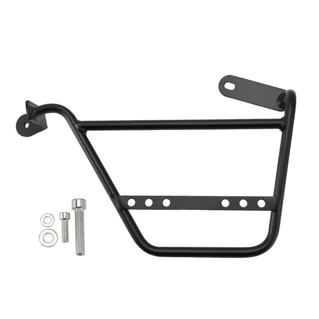 Black Luggage Rack & Saddlebag Mount Bracket for Moto Guzzi V7 750cc (2021-2024) Left Side