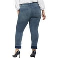 thumbnail image 2 of NYDJ Womens Plus Sheri Slim Medium Wash Raw Hem Ankle Jeans, 2 of 2