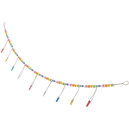 BESTOYARD Bead String Photo Clamps Rustic Picture Hanging Display Home Decor 1Pack