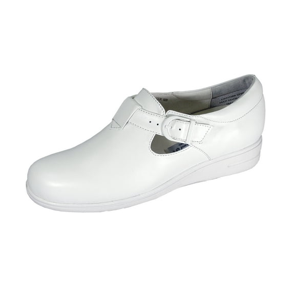 24 HOUR COMFORT Morgan Wide Width Comfort Shoes For Work and Casual Attire WHITE 7