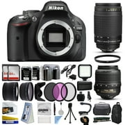 Nikon D5200 DSLR Digital Camera with 18-55mm VR + 70-300mm f/4-5.6G Lens + 128GB Memory + 2 Batteries + Charger + LED Video Light + Backpack + Case + Filters + Auxiliary Lenses + More!