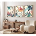 thumbnail image 3 of 3 Pcs Sage Green Wildflowers Canvas Wall Art Neutral Minimalist Abstract Boho Floral Botanical Painting Pictures Wall Decor Poster Print Artwork for Living Room Bedroom Home Decoration, 3 of 7
