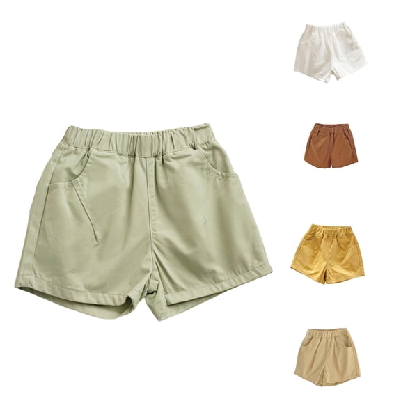 Byoo Infant Girl's Frayed Ripped Denim Shorts Button Fly Casual Shorts Summer Trip Bottoms,Light Green