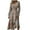 Brown, variant on Pisexur Womens Fall Dresses Fashion V Neck Maxi Dress Floral Print Long Sleeve Dress Pleated Tunic Cocktail Dress Casual Flowy Zip Back Formal Homecoming Dresses