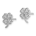 thumbnail image 6 of Auriga Fine Jewelry 925 Sterling Silver CZ 4 Leaf Clover Post Stud Earrings for Women, 6 of 6