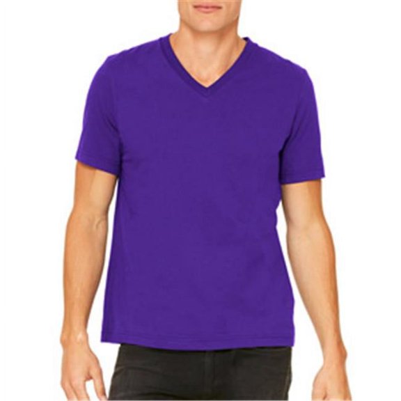 Canvas 3005 Unisex Jersey Short-Sleeve V-Neck T-Shirt - Team Purple - Extra Small