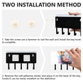thumbnail image 3 of Pig Head Mail Holder Organizer Wall Mount with Shelf Key Holder Key Rack with 5 Key Hooks for Wall Decorative, 3 of 6