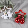 thumbnail image 3 of Juego de 3 cascabeles JAMW navideños con recortes de estrellas y lazos de bayas de acebo, 3 of 5