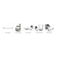 thumbnail image 4 of ECKOREA® Polished Chrome Robe & Towel Hook ECK-260O, Durable Zinc Alloy, Wall-Mounted, Screw-in, 4 of 5