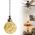 thumbnail image 3 of 2 Pcs Crystal Ceiling Fan Pull Chain, Decorative String Pulls Pendant Extension, Beaded Ball Pull Chains Extender Ornament With Connector for Lamp 21", 3 of 7
