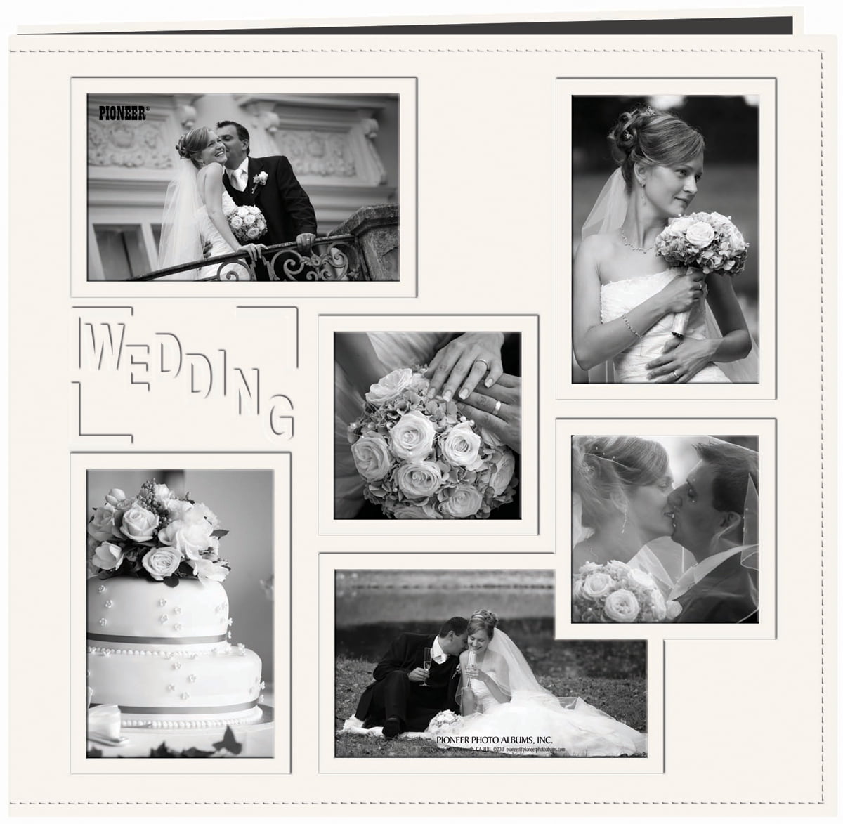 Pioneer 12 Inch By Collage Frame Embossed Wedding Sewn Collage Frame Embossed Wedding Sewn Leatherette Zoomed Image
