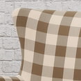 thumbnail image 3 of IbayNawi Oliver Farmhouse Fabric Club Chair,Upholstered Wingback Plaid Accent Chair for Living Room Bedroom,Brown & White Checkerboard, 3 of 9