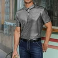 thumbnail image 6 of Mens 70S Disco Costume Bronzing Lapel Shirt Short Sleeve Button Down T Shirts, 6 of 9