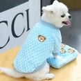 thumbnail image 5 of BT Bear Dog Sweater, Dog Shirt Coat Jacket, Warm Soft Flannel Pet Clothes Coat Jacket for Small Medium Dogs Girl Boy Blue M, 5 of 7