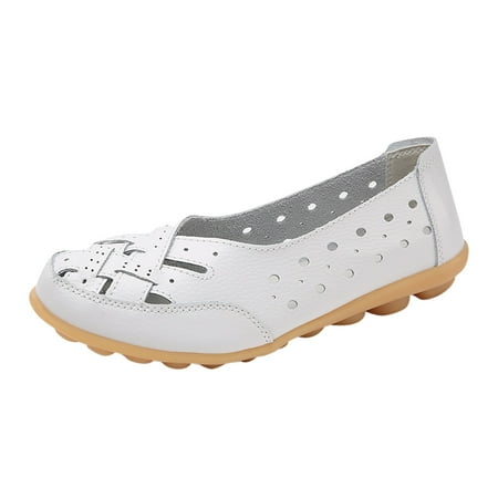 

MIASHUI Shoes for Women Winter Bow Soft Soled Slip On Flat Heels and Fleece Warm Single Shoes White 7.5