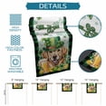 thumbnail image 6 of St Patricks Day Table Runner - 90 Inch Long Modern Watercolor Dogs Green Shamrock Cotton and Linen Blended Dress Scarves Farmhouse Table Runner for Kitchen Dining, Coffee Table, 13" x 90", 6 of 8