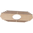 thumbnail image 2 of Ekena Millwork 22"W x 11"H x 5 3/4"ID x 1/4"T Chrysler Wood Fretwork Pierced Ceiling Medallion, Alder, 2 of 3