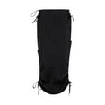 thumbnail image 6 of hirigin Women Casual Long Skirt, Drawstring Waist Solid Color Pockets Loose Straight Cargo Skirt, 6 of 7