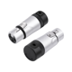 thumbnail image 4 of Adaptador de Soldadura para Micrófono XLR, Conector de Soldadura Macho XLR de 3 Pines Chapado en , Conector de Audio XLR Macho de Ángulo Recto Ajustable de 90°, 4 of 5