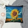 thumbnail image 2 of BCIIG Sunflower Graphic Decorative Throw Pillow Cover for Home Couch Living Room Bed Sofa - Short Plush Pillow Case for Men Women Boy Girl - Summer Theme Cushion Cover 1PC 22x22in, 2 of 5
