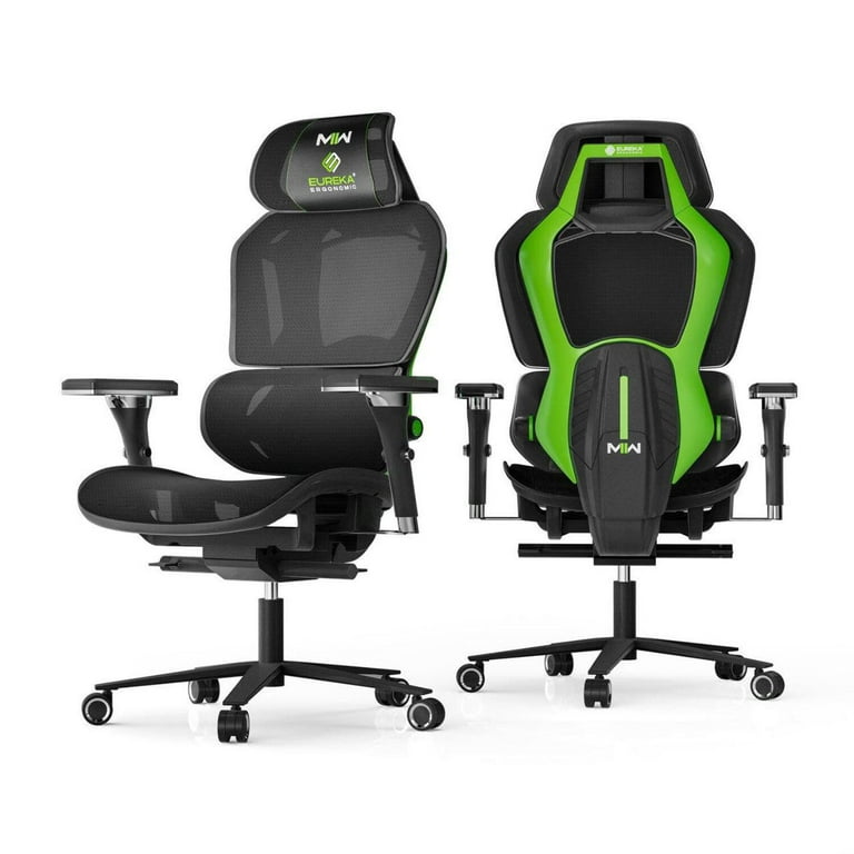 Eureka Ergonomic Typhon-COD Edition Mesh Gaming Chair, Green