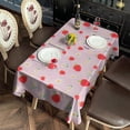 thumbnail image 2 of Strawberry Plants Fruit Daisy Pink Pattern Rectangle Tablecloth 60"x120",Waterproof Polyester Rectangle Table Cloth, Wipeable Spillproof Polyester Tablecloth for Dining, Camping, Indoor and Outdoor, 2 of 6