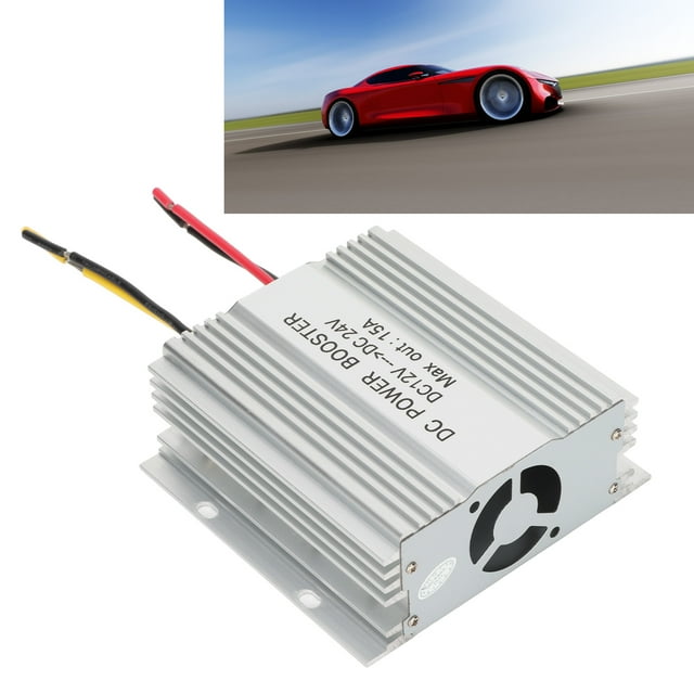 Amplificador De Potencia De CC Para Automóvil, Carcasa De aleación De Aluminio Estable Y Segura DC 12V A 24V Amplificador De Automóvil DC 12V A 24V Para Automóvil