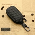 thumbnail image 2 of Car Key Case Leather Key Cover Keychain Holder Zipper Protection Anti Scratch Key Fob Organizer Portable Durable, 2 of 2