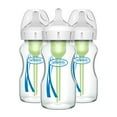 thumbnail image 5 of Dr. Brown's Natural Flow Anti-Colic Options+ Wide-Neck Glass Baby Bottle, 9oz, 0m+, 3 Pack, 5 of 5
