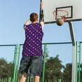 thumbnail image 5 of Sikiie Purple Mardi Gras Basketball Jersey Reversible Men's Mesh Athletic Sports Shirts Training Practice S-4XLMedium, 5 of 6