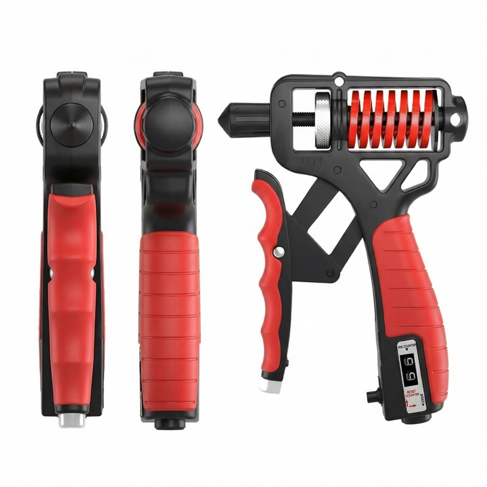 Adjustable Hand Grip Strengthener with Electronic Counter – 11-364LB Non-Slip Handle, Finger Stretcher Grip Ring, Strength Trainer for Home Gym Workout