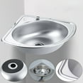 thumbnail image 6 of Corner Narrow Sink Stainless Steel Bar Sink RV Kitchen Sink Bathroom Sink Corner Basin, 6 of 9