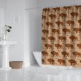 thumbnail image 2 of Brown Buffalo Pattern Shower Curtain 72"x84" ,Bathroom Decorative Shower Curtains Set with 12 Hooks,Modern Waterproof Washable Shower Curtain, 2 of 6