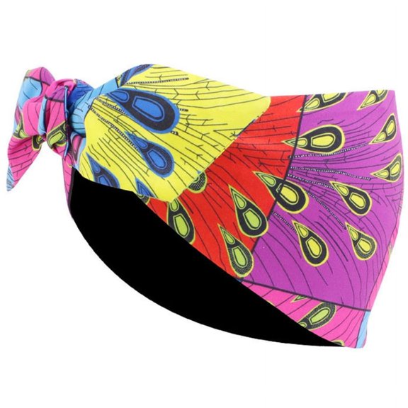 African Headband Knotted for Head Wrap Elastic Non Slip Hairband Criss for Cross Twisted Wide Turban Headbands for Women