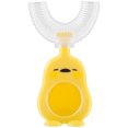 thumbnail image 1 of Cepillo De Dientes En Forma De U Para Niños De 2 A 12 Años Cabezal De Cepillo De Silicona Suave Cepillo De Dientes De Entrenamiento Manual De Limpieza Oral De 360 °, Oso Amarillo De 6 A 12 Años Muyoka Hogar, 1 of 7