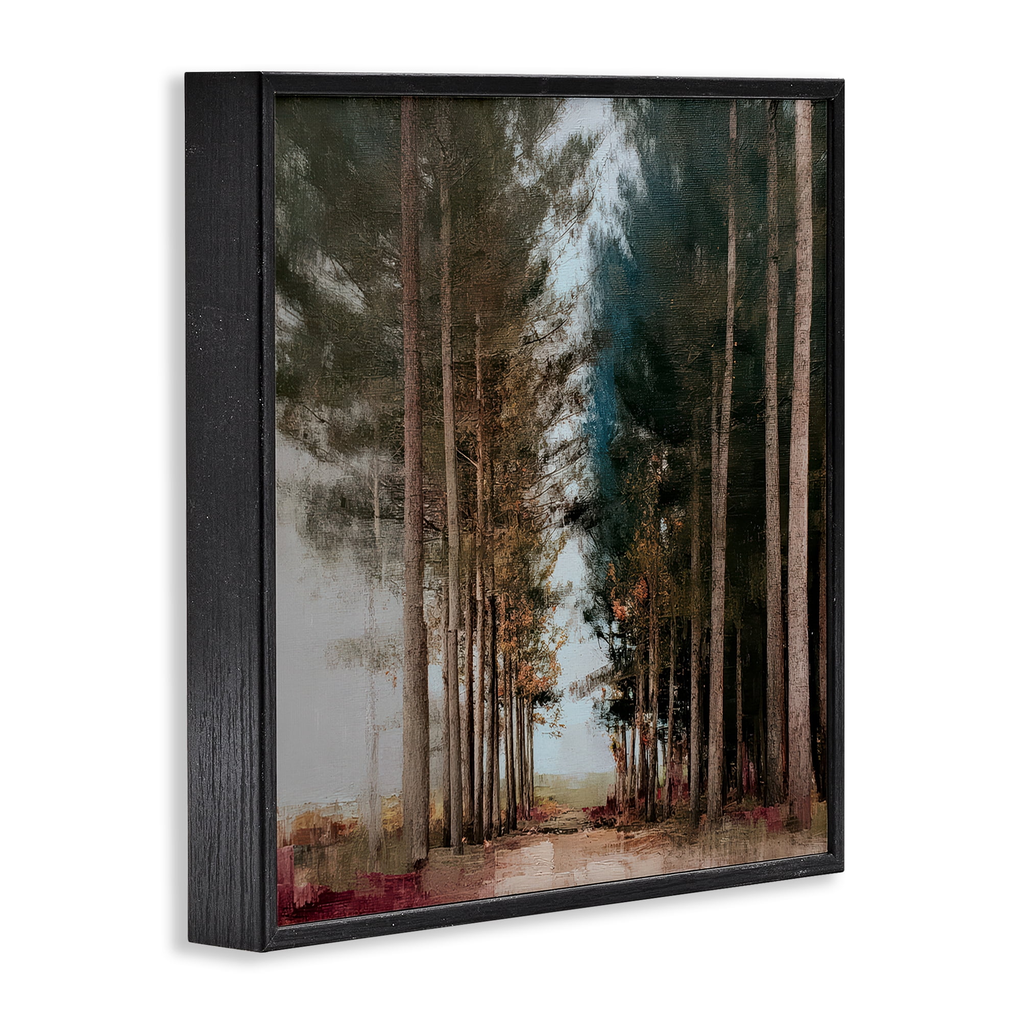 Stupell Industries Tall Trees Pathway Black Framed Giclee Art, design by Kim Curinga