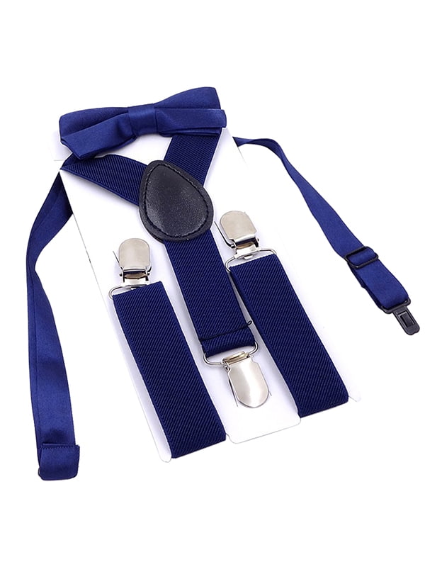 35mm Wide Mens Adjustable Braces Matching "Burgundy" Suspender & Bow tie Set 