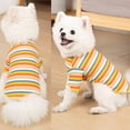 thumbnail image 5 of Dog Shirt Cotton Thick Warm High Collar Long Sleeve Elastic Striped Dog Clothes, Suitable for Autumn and Winter, 5 of 8