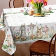 thumbnail image 3 of Easter Tablecloth 52x70 Inches, Floral Easter Decorations for The Home - Water Resistant Floral Table Cloth Rectangle for Party,Table, Outdoor, 3 of 6