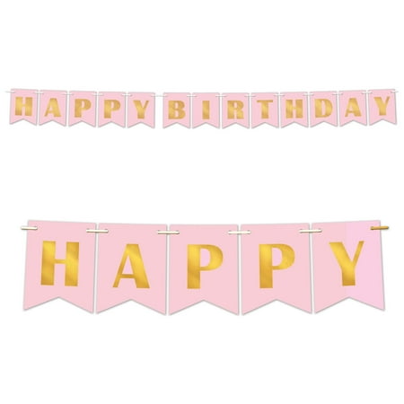 foil happy birthday streamer