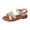Gold, variant on Girls Sandals Open Toe Summer Strappy Flat Dress Shoes Casual Lightweight Outdoor Beach Shoes White 3 Big Kid