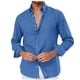 thumbnail image 2 of pstuiky camisa de manga larga para hombre, Camisa informal de moda para hombre, con cuello en V y mangas, transpirable top de hombre xl, 2 of 6