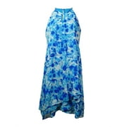 Calvin Klein Women's Keyhole Trapeze Chiffon Dress