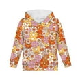 thumbnail image 6 of DISNIMO Hippie Hoodie Kids Flower Hoodies for Kids 14-16 Girls Pullover Hoodie with Pockets Fall Sweatshirts for Teens Graphic Long Sleeve Hoodie for Boys Streetwear Hoodie Soft Lightweight, 6 of 7