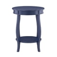 thumbnail image 3 of Powell Fiore Round Indoor Accent Side Table with Shelf, 24" Tall, Navy Blue, 3 of 8