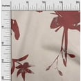 thumbnail image 2 of oneOone Viscose Jersey Brown Fabric Abstract-Uneven Floral Silhouette Pattern Sewing Material Print Fabric By The Yard 60 Inch Wide, 2 of 4