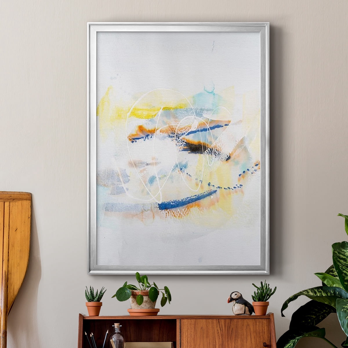 Spacial I Premium Framed Print, in Gold, Black, or Silver - Ready to Hang
