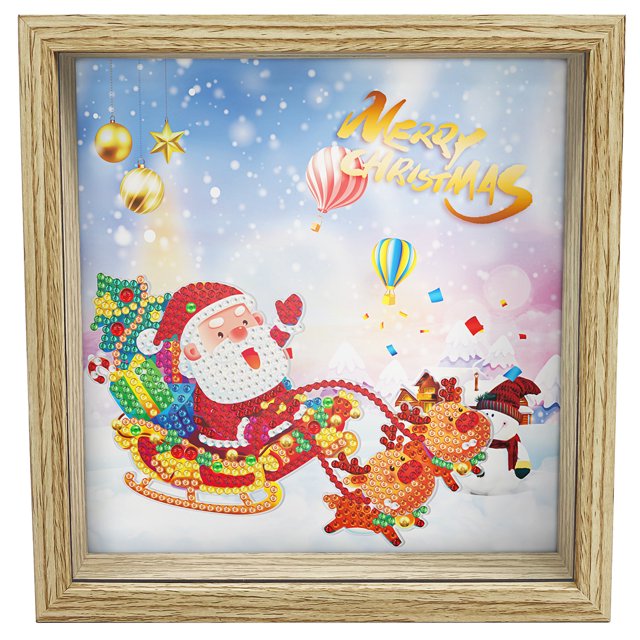 Cuadros Decorativos Hucha con pintura de diamantes de madera caja de ahorro de dinero para monedas DIY regalos de Navidad para niños bonitos JShteea Nuevos Originales