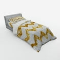 thumbnail image 3 of Ambesonne Chevron Bedding Set 4 Pcs, Zigzag Pattern Modern, Queen, Pale Coffee White, 3 of 3