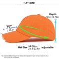 thumbnail image 2 of Mens And Womens Denim Washed Peaked Cap Solid Color Baseball Visor, Beige, 2 of 6